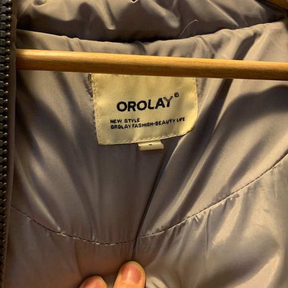 Lavender grey winter puffer jacket - Picture 4 of 6